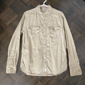 Aeropostale Men's Denim Button-Down Shirt - size small